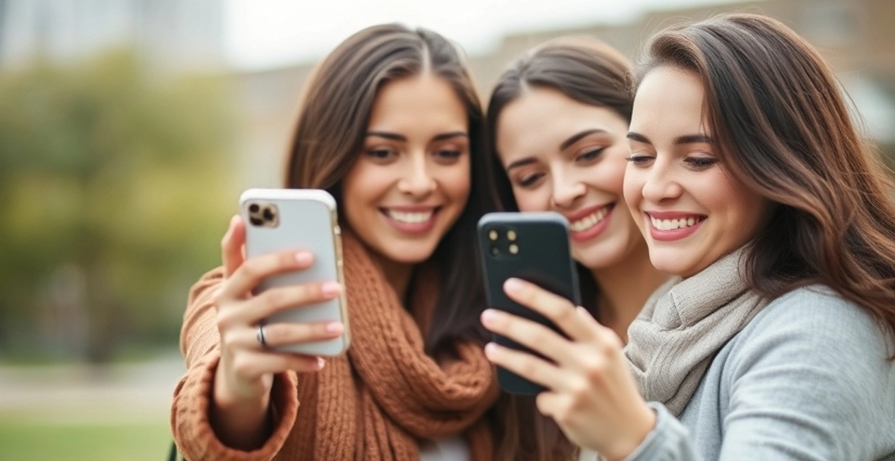 girls using free phone from government